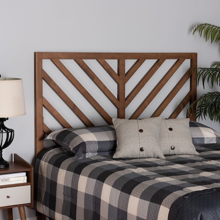 Baxton Studio Belisma Modern and Contemporary Ash Walnut Finished Wood King Size Headboard 221-12878-ZORO
